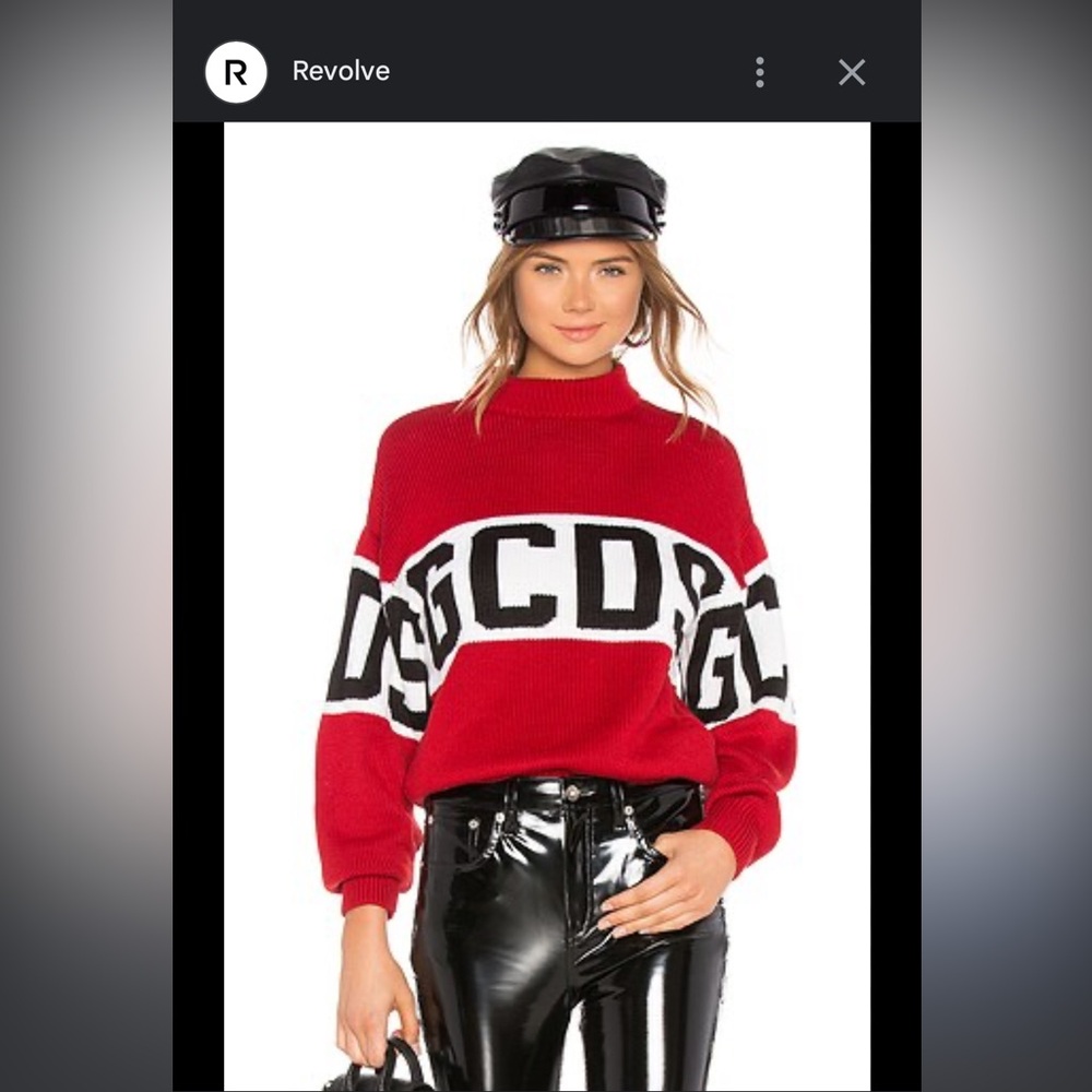 GCDS Red and Black Women's Sweater size XS